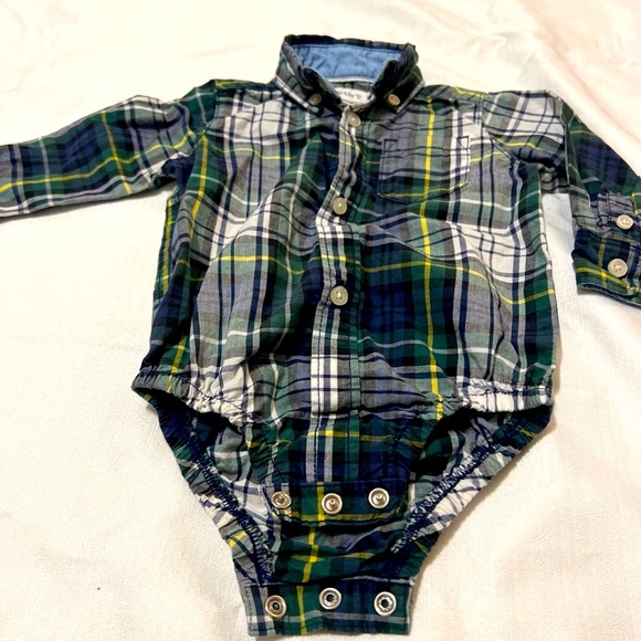 Carter’s Baby Plaid Button-Front Bodysuit - Picture 5 of 5